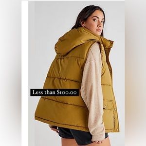 Free People Dreamers puffer vest hooded